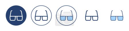 Ilustración de Icono de gafas vector. Signo y símbolo de gafas - Imagen libre de derechos