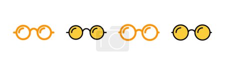 Ilustración de Conjunto de iconos de gafas para web y aplicación móvil. Signo y símbolo de gafas - Imagen libre de derechos