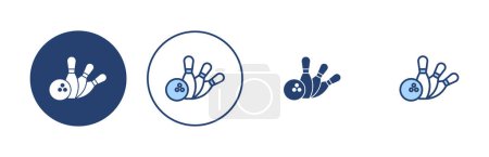 Illustration for Bowling icon vector. bowling ball and pin sign and symbol. - Royalty Free Image