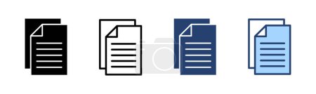 Illustration for Document icon vector. Paper sign and symbol. File Icon - Royalty Free Image