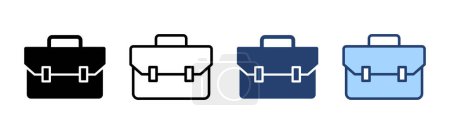 Aktenkoffer-Symbol-Vektor. Kofferzeichen und Symbol. Gepäcksymbol.