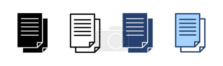 Illustration for Document icon vector. Paper sign and symbol. File Icon - Royalty Free Image