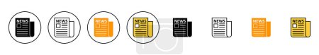 Illustration for Newspaper icon set vector. news paper sign and symbolign - Royalty Free Image