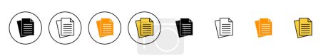 Illustration for Document icon set vector. Paper sign and symbol. File Icon - Royalty Free Image