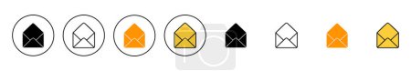Icône mail set vecteur. e-mail signe et symbole. Icône e-mail. icône de l'enveloppe