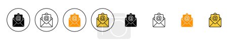 Icono de correo conjunto vector. signo de correo electrónico y símbolo. Icono de correo electrónico. Envolvente icono