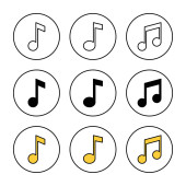 Music icon set  vector. note music sign and symbol Stickers #701777086