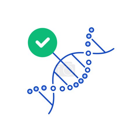 dna helix icon for scientific research. human life evolution or cell structure and chemistry model deoxyribonucleic acid or biochemistry technology in medical. design outline element for graphic