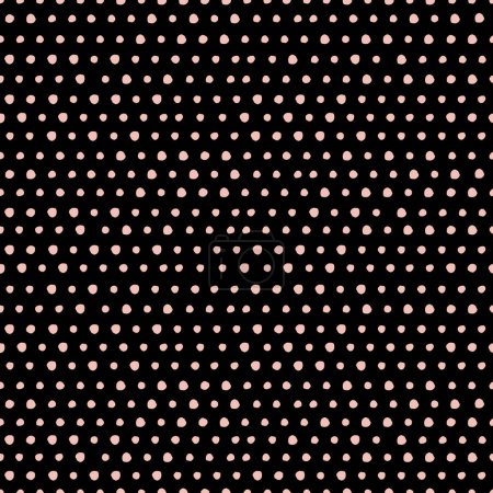 Illustration for Simple and elegant polka dots pattern. Seamless vector pattern with small hand drawn dots. Classic dotted background - Royalty Free Image