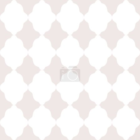 Illustration for Simple and elegant vector pattern with repetitive geometric shapes. Modern seamless texture with retro rhombus in pastel color. Classic geometric background - Royalty Free Image