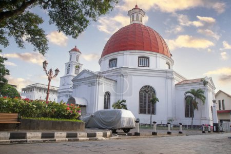 Blenduk church in kota lama or old town city, Semarang, Central Java, Indonesia