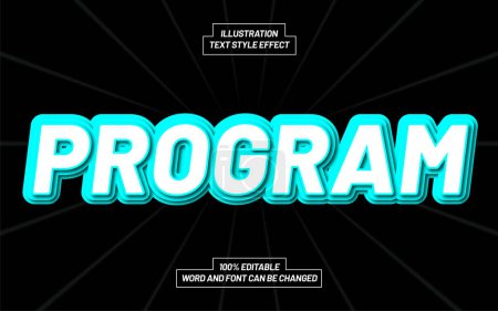 Illustration for Program 3D Bold Text Style Effect - Royalty Free Image