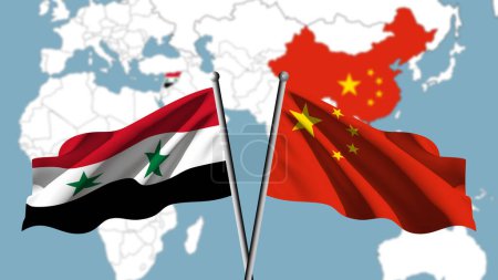 Photo for China and Syria establish new economic agreements and cooperation - Royalty Free Image