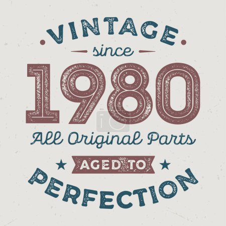 Téléchargez les photos : Vintage 1980, Toutes les pièces originales - Fresh Birthday Design. Bon pour l'affiche, Fond d'écran, T-shirt, Cadeau. - en image libre de droit