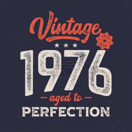 Téléchargez les photos : Vintage 1976, Toutes les pièces originales - Design d'anniversaire frais. Bon pour l'affiche, Fond d'écran, T-shirt, Cadeau. - en image libre de droit
