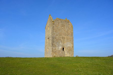 Photo for Bruton, Somerset, England. The Dovecote, an historic limestone tower built between 15th and 17th centuries, now a Grade II listed building and scheduled monument - Royalty Free Image