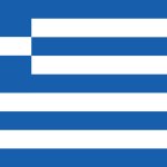 Greece Flag. Vector illustration of Greek national symbol, blue and white stripes and a cross.