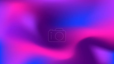 Ilustración de Vector Minimalistic Fluid Blurred Gradient Background. Fondo de neón de moda para afiches, folletos, pancartas, landing pages, discotecas y festivales de música - Imagen libre de derechos