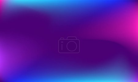 Ilustración de Vector Minimalistic Fluid Blurred Gradient Background. Fondo de neón oscuro de moda para cartel, folleto, pancarta, landing page, discoteca y festival de música - Imagen libre de derechos