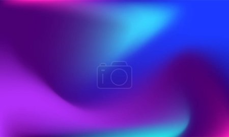 Ilustración de Vector Minimalistic Fluid Blurred Gradient Background. Fondo de neón oscuro de moda para cartel, folleto, pancarta, landing page, discoteca y festival de música - Imagen libre de derechos