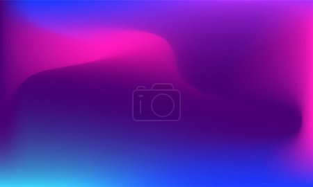 Ilustración de Vector Neon Blurred Gradient Background. Fondo de pantalla horizontal de alto contraste en estilo psicodélico - Imagen libre de derechos