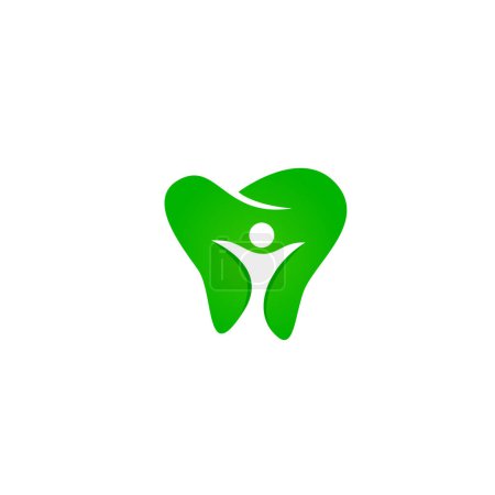happy human jump dental logo design inspiration
