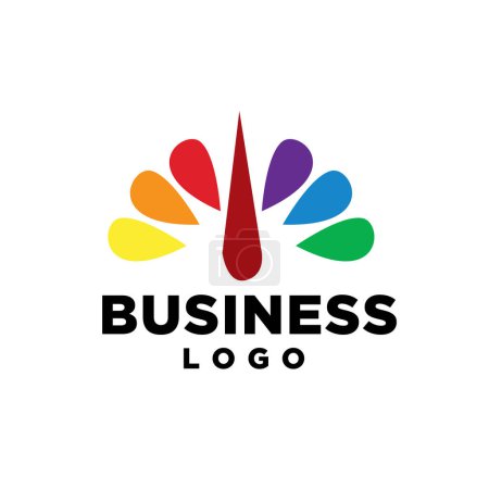 Téléchargez les photos : Abstrait coloré paon art logo design - en image libre de droit