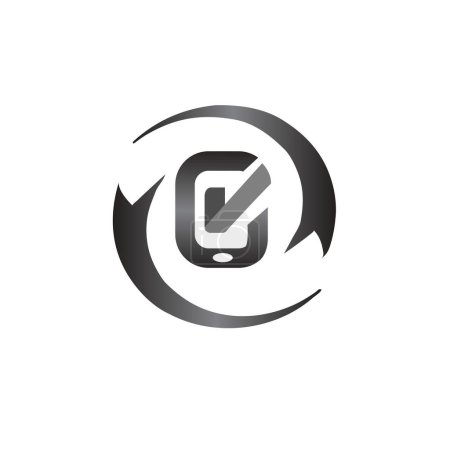 negro blanco abstracto marca de verificación solución logotipo diseño plantilla