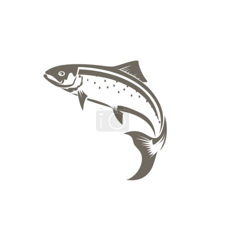 Téléchargez les photos : Basse poisson saut art logo modèle de conception - en image libre de droit