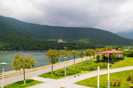 Photo for Ilia lake landscape and view in Kakheti, Georgia - Royalty Free Image