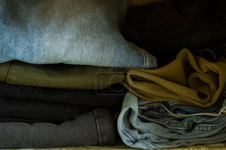 Photo for Cloth in the wardrobe in house - Royalty Free Image