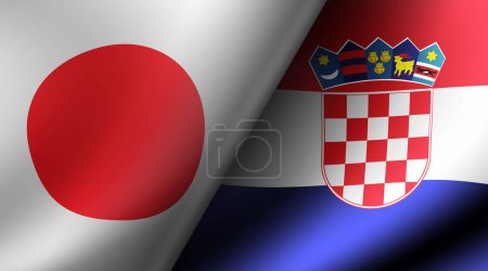 Photo for Football 2022 | Knockout Round Match Cards  ( Japan VS Croatia ) - Royalty Free Image