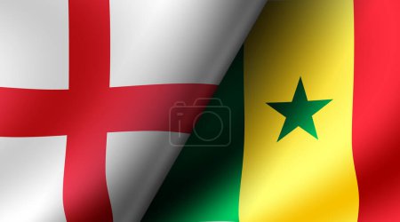 Photo for Football 2022 | Knockout Round Match Cards  ( England VS Senegal ) - Royalty Free Image
