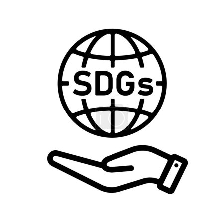 SDGs (Ökologie, Nachhaltigkeit) Vektor-Icon-Illustration