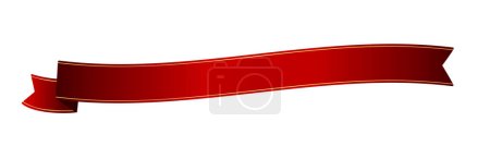 Illustration for Ribbon banner vector illustration  ( text sapce ) | red - Royalty Free Image