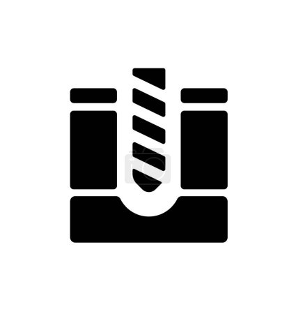 Illustration for Ground boring ,  drilling vector icon illustration - Royalty Free Image