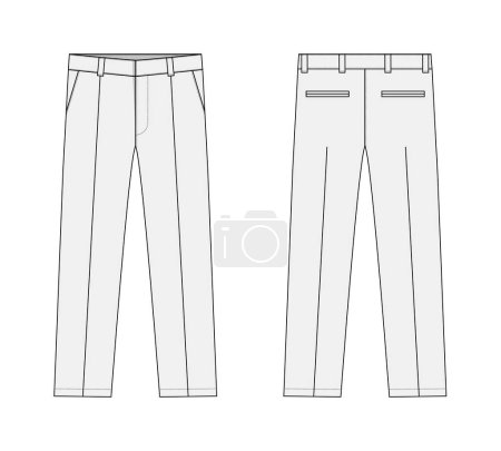Illustration for Suit  pants vector template illustration | white - Royalty Free Image