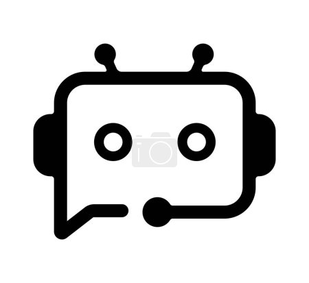 Illustration des KI Chat Bot Vektor Symbols