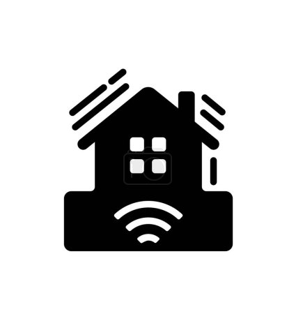 Illustration for Earthquake-resistant house vector icon illustration - Royalty Free Image