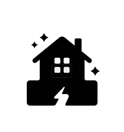 Illustration for Earthquake-resistant house vector icon illustration - Royalty Free Image