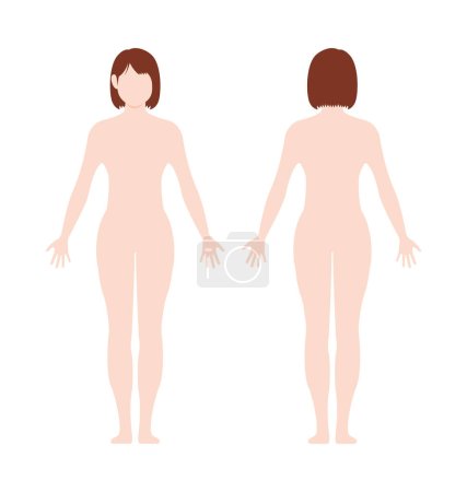 Ilustración de Ilustración de vector de cuerpo completo de mujer joven (sin rostro ) - Imagen libre de derechos
