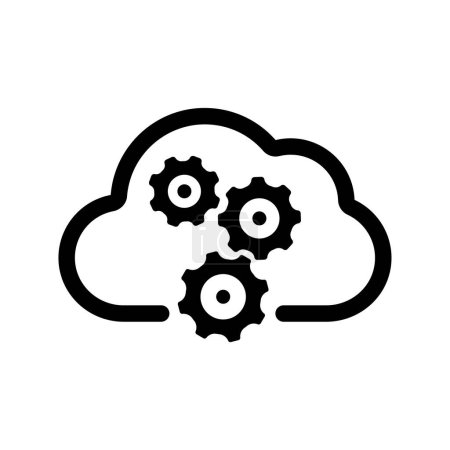 Illustration for SaaS ( cloud service ) vector icon illustration - Royalty Free Image