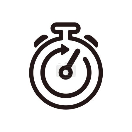 Illustration for Stopwatch, timer ( quick, speed ) vector icon illustration - Royalty Free Image
