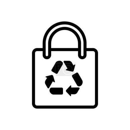 Vector icon illustration with an ecology theme (eco bag motif)