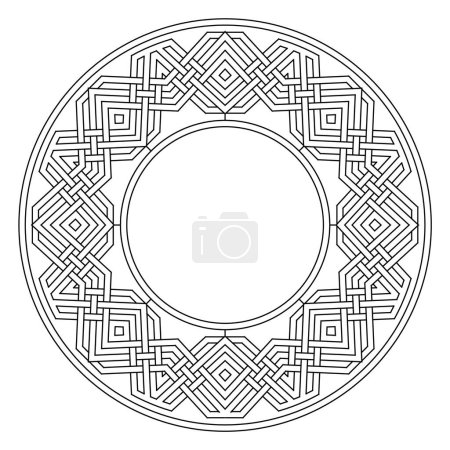 Foto de Páginas para colorear fáciles para adultos.Página para colorear de mandala abstracto geométrico Mandala simple en EPS 8. #643 - Imagen libre de derechos