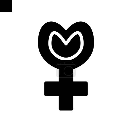 Illustration for Gender love icon line style vector - Royalty Free Image