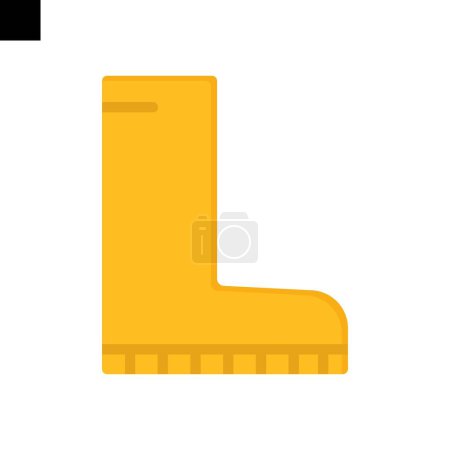 Illustration for Boot icon rubber vector - Royalty Free Image