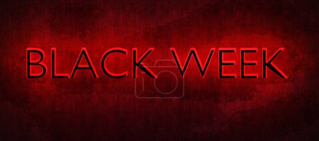 Black Friday Week banner de venta. Ilustración de representación 3D.