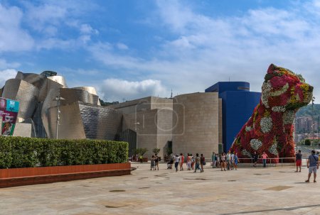 Photo for BILBAO, SPAIN, JULY 29, 2018: Guggenheim Modern Art Museum, Bilbao, Basque Country - Royalty Free Image