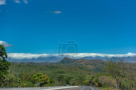 Photo for PAN AMERICAN HIGHWAY, PANAMA-MARCH 13, 2019: Landscape at Pan American Highway in District Chiriqui, Panama - Royalty Free Image